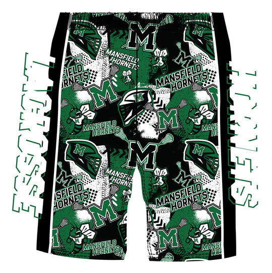 Boys & Mens Mansfield Hornets Lacrosse Helmet Short Multi