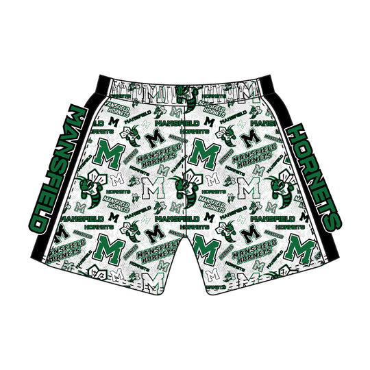 Boys & Mens Mansfield Hornets Short White Mid-length
