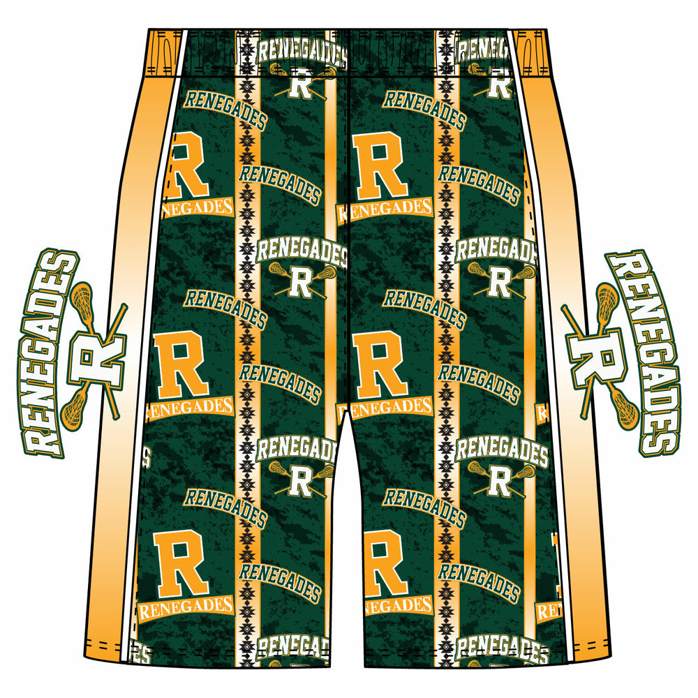 Boys & Mens Rockaway Denville Renegades Lacrosse Short - 2 lengths!