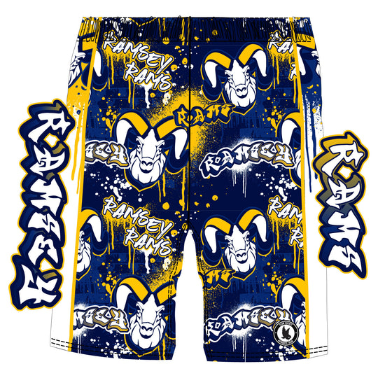 Boys & Mens Ramsey Rams Graffiti Navy Short