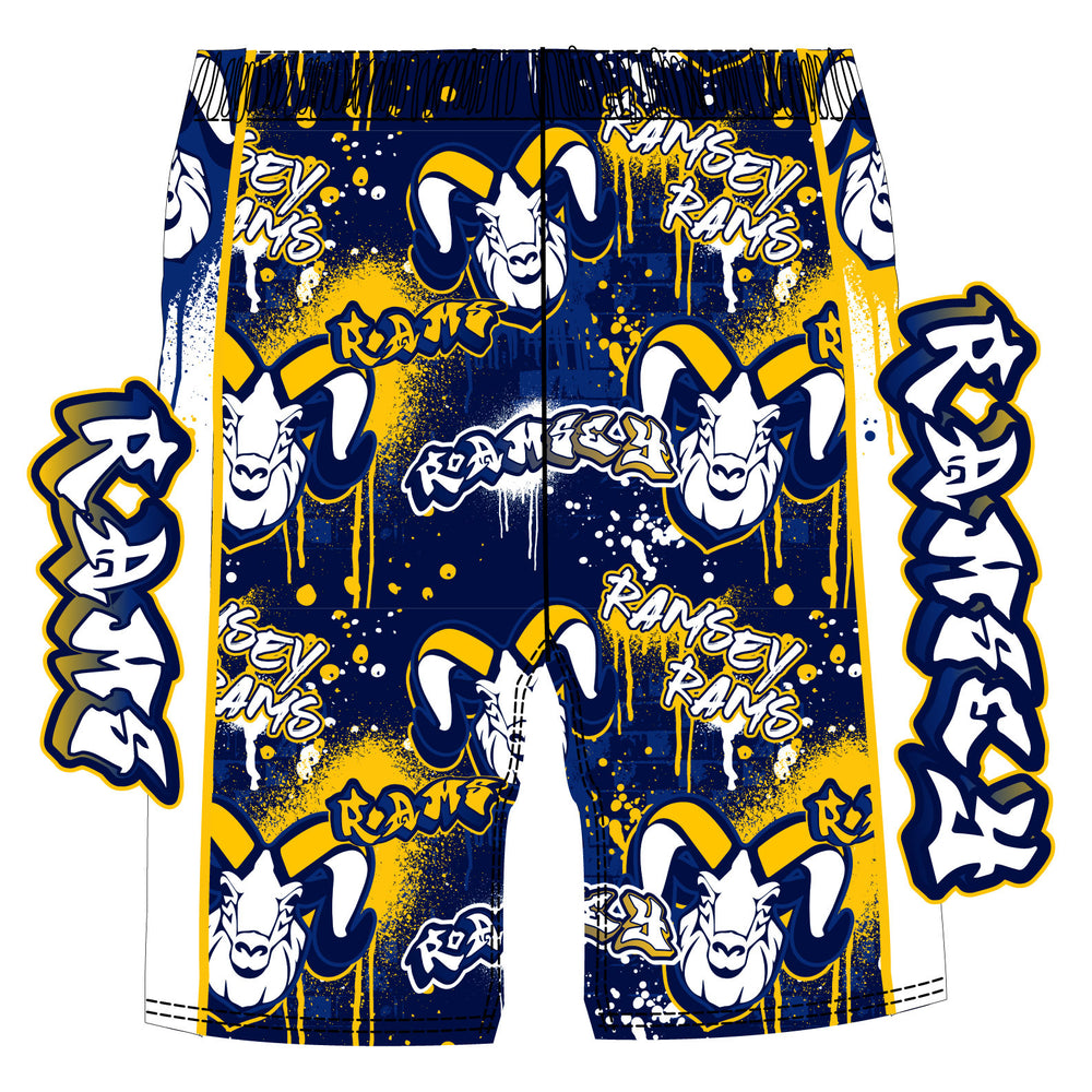 Boys & Mens Ramsey Rams Graffiti Navy Short