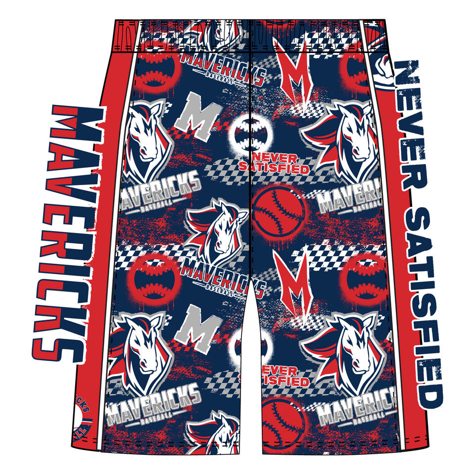 Boys & Mens Mavericks Baseball Navy Short