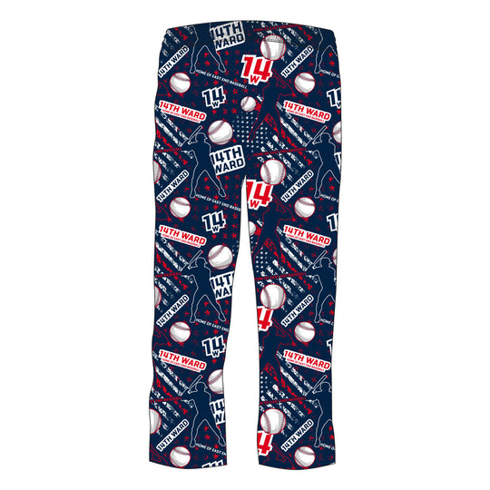 Youth & Adult 14th Ward Baseball Navy Lounge Pants