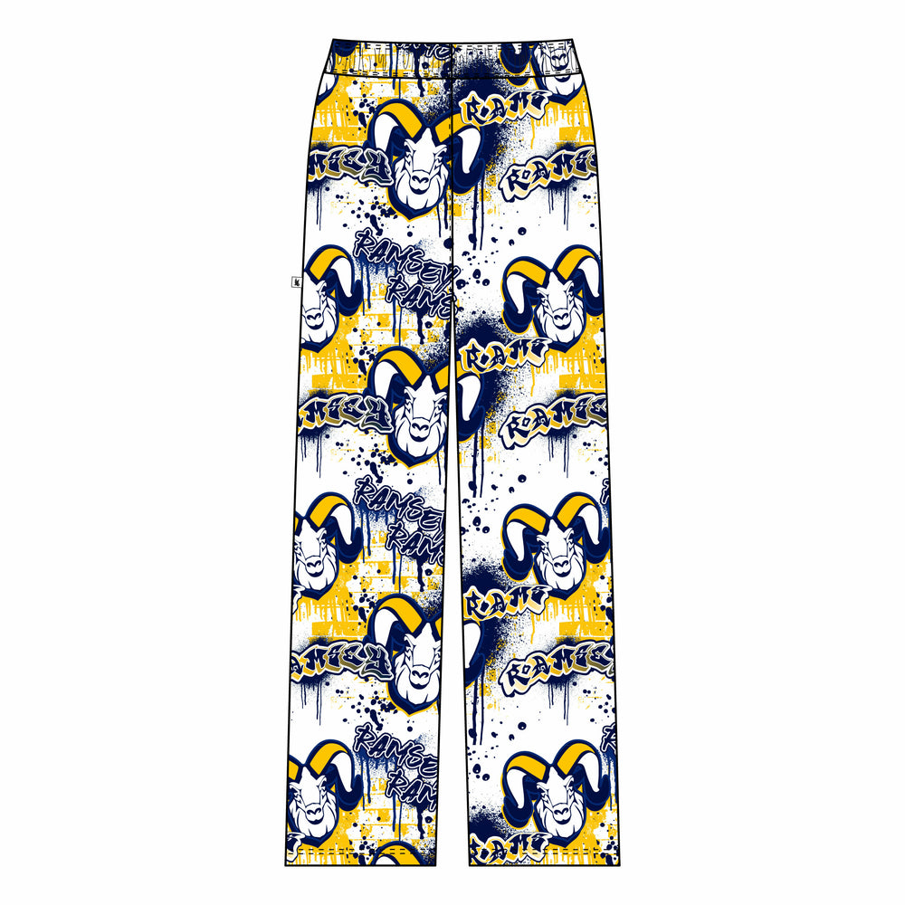 Youth & Adult Ramsey Rams Graffiti White Lounge Pant