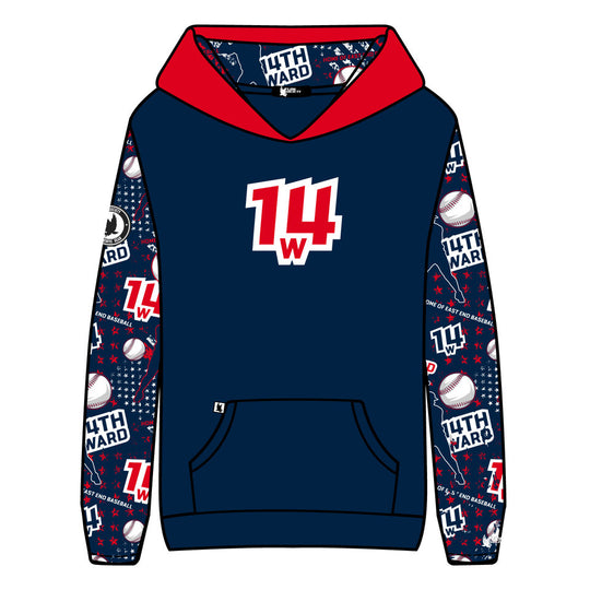 Youth & Adult 14th Ward Baseball Navy Hoodie