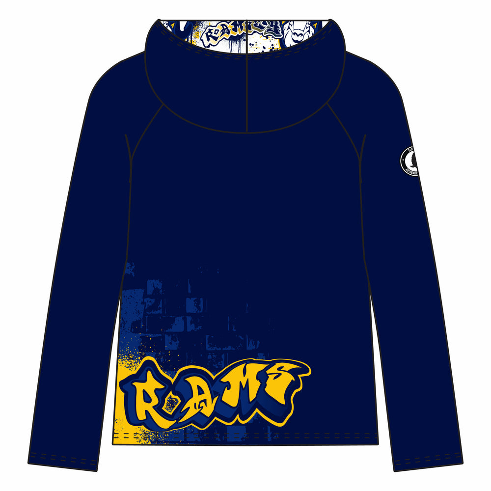 Youth & Adult Ramsey Rams Graffiti Navy Hoodie