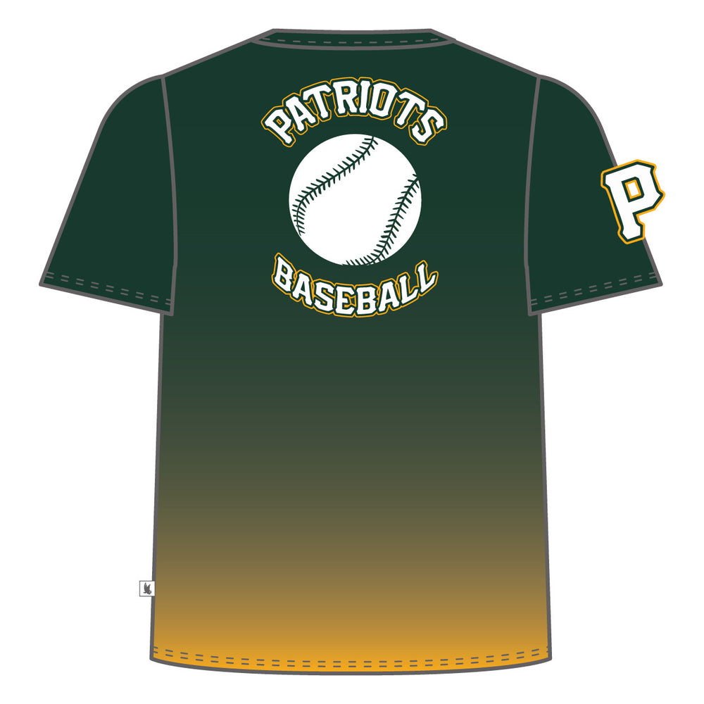 Youth & Adult Three Village Patriots Baseball Graffiti Tee Shirt