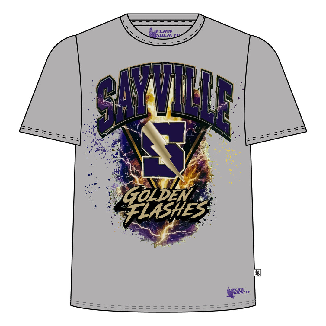 Youth & Adult Sayville Golden Flashes Logo Tee Shirt - 4 colors!