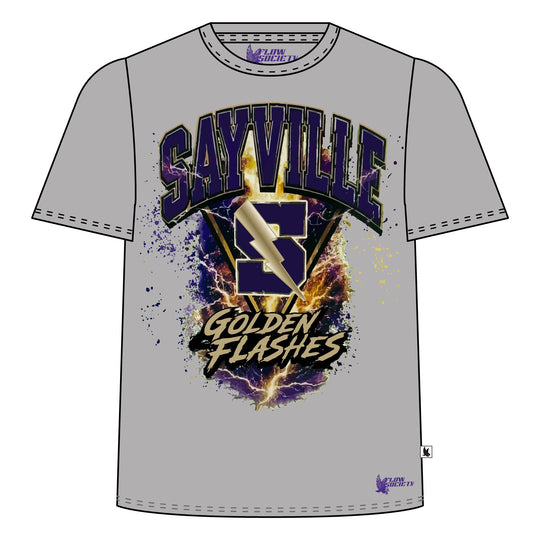 Youth & Adult Sayville Golden Flashes Logo Tee Shirt - 4 colors!