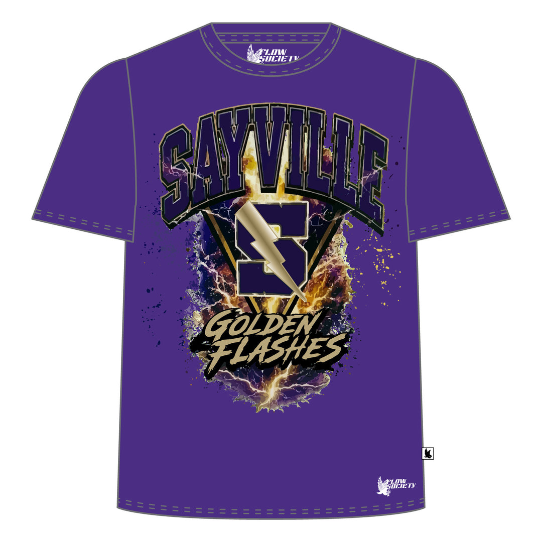 Youth & Adult Sayville Golden Flashes Logo Tee Shirt - 4 colors!