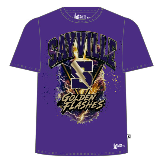 Youth & Adult Sayville Golden Flashes Logo Tee Shirt - 4 colors!