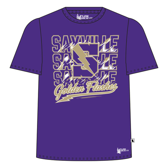 Youth & Adult Sayville Golden Flashes Name Tee Shirt - 4 colors!
