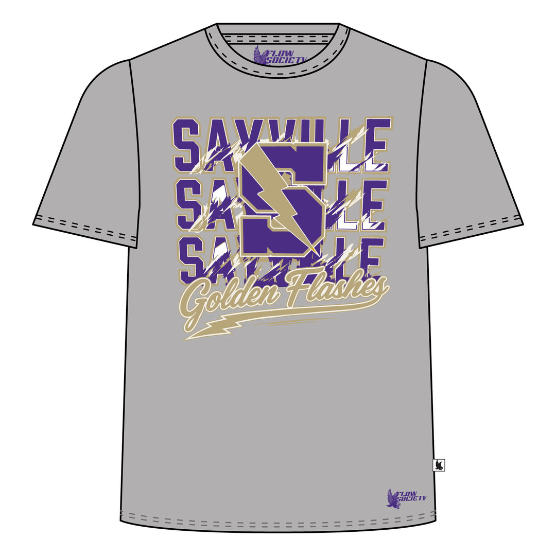 Youth & Adult Sayville Golden Flashes Name Tee Shirt - 4 colors!