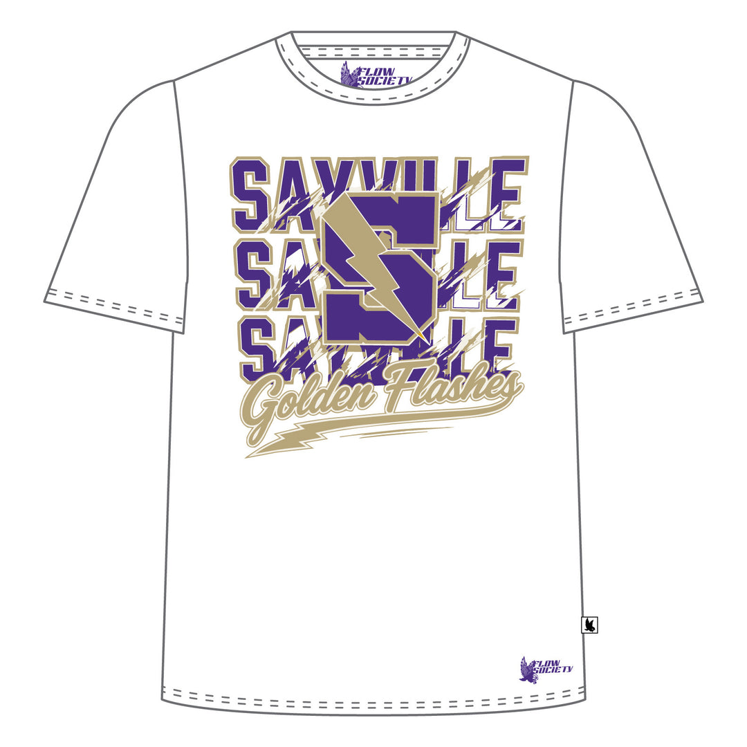 Youth & Adult Sayville Golden Flashes Name Tee Shirt - 4 colors!