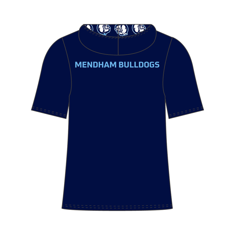 Youth & Adult Mendham Bulldogs Gradient Short Sleeve Hooded Navy Tee Shirt
