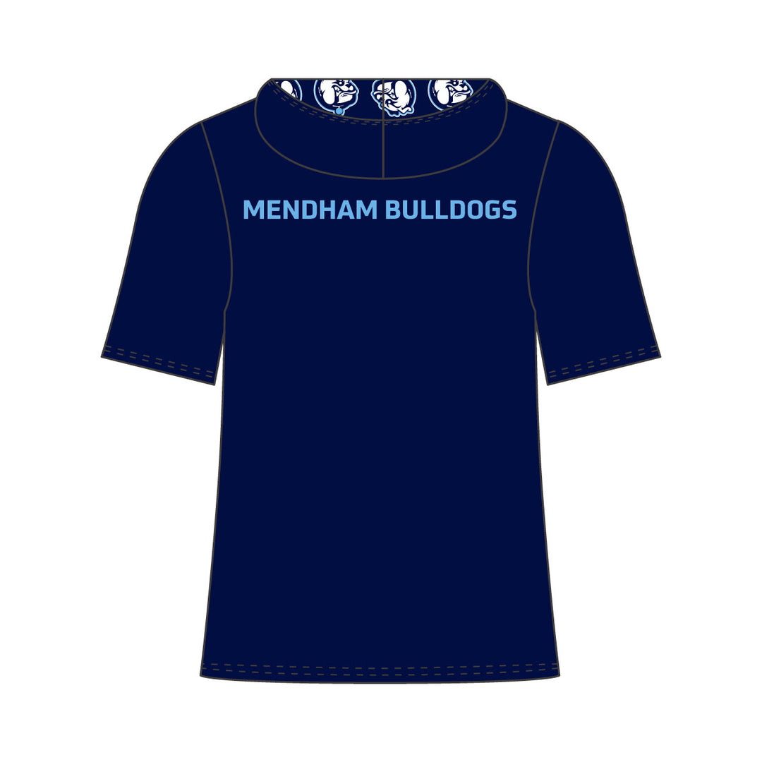 Youth & Adult Mendham Bulldogs Gradient Short Sleeve Hooded Navy Tee Shirt