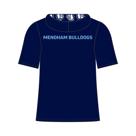 Youth & Adult Mendham Bulldogs Gradient Short Sleeve Hooded Navy Tee Shirt