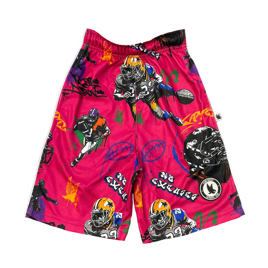 Mens Rise Above It Football Graffiti Short