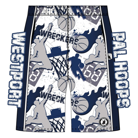 Boys & Mens Westport Wreckers PAL Hoops 5 inch Short - 3 colors!
