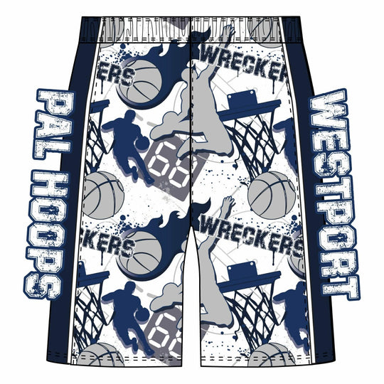 Boys & Mens Westport Wreckers PAL Hoops 5 inch Short - 3 colors!
