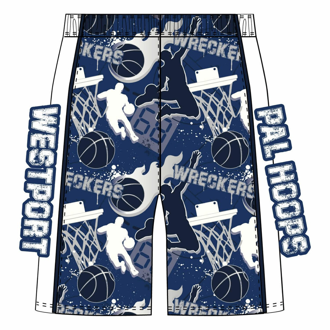 Boys & Mens Westport Wreckers PAL Hoops 5 inch Short - 3 colors!