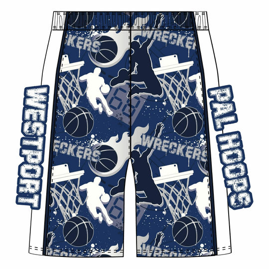 Boys & Mens Westport Wreckers PAL Hoops 5 inch Short - 3 colors!
