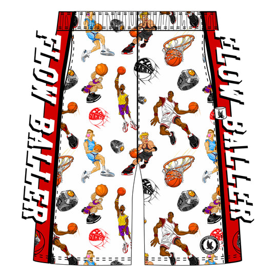 Boys Baller Flying Hoops Basketball Short