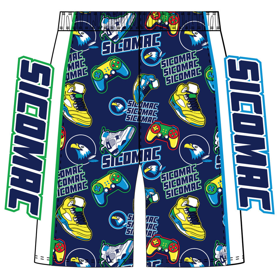 Boys & Mens Sicomac Eagles Sneaker & Games Short