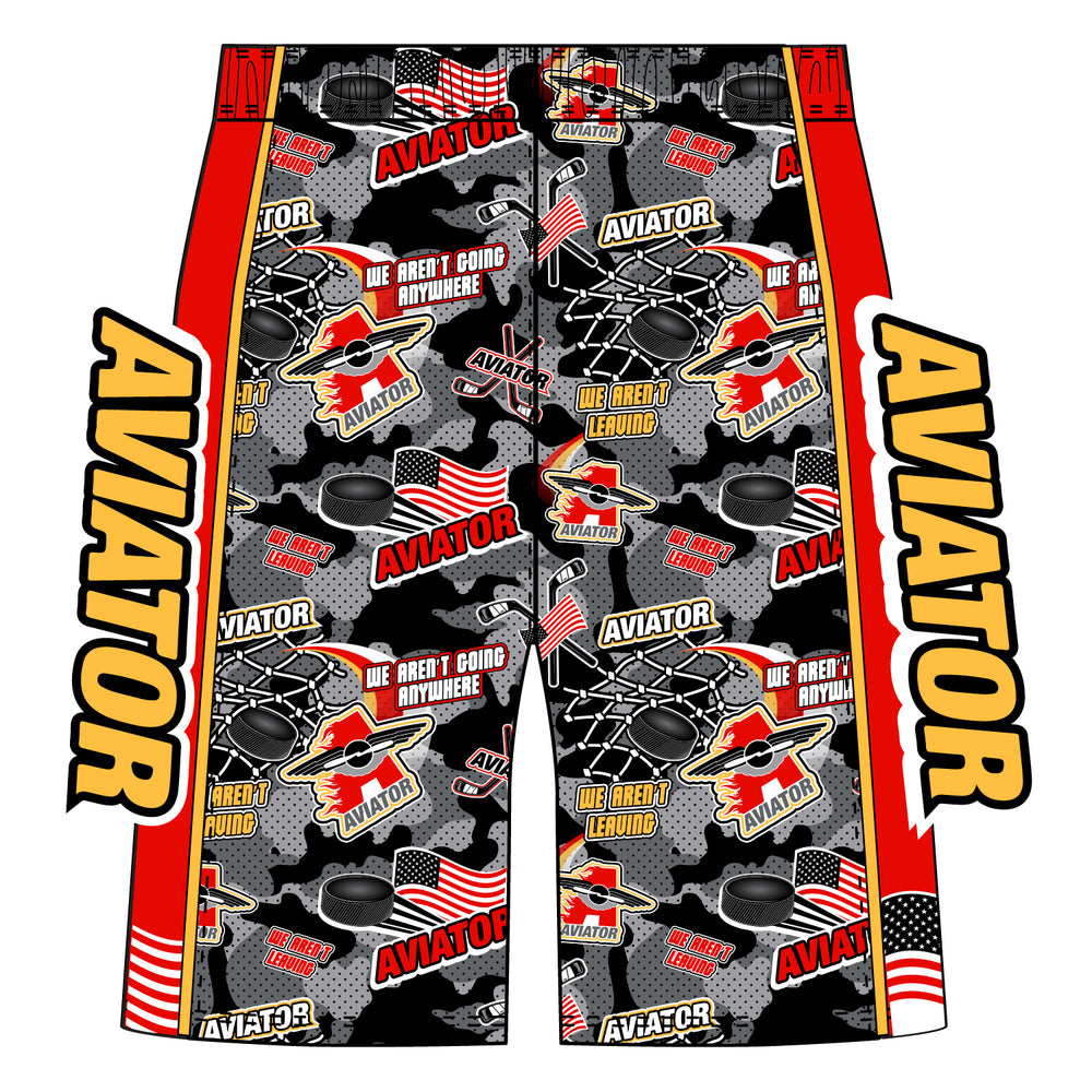 Boys & Mens Aviator Hockey Camo Mid-length Short