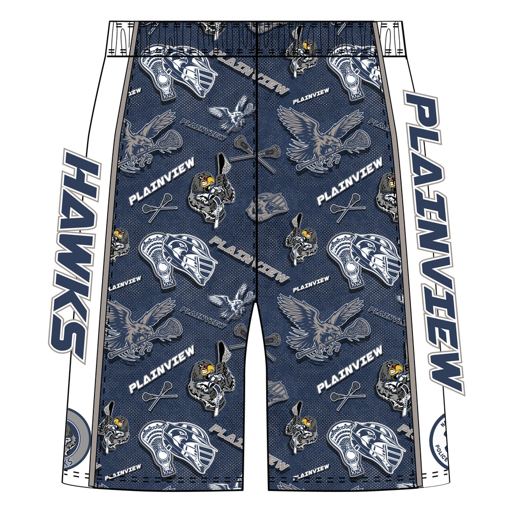 Boys & Mens Plainview Hawks Lacrosse Short - 2 lengths!