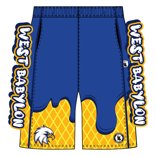 Boys & Mens West Babylon Eagles Ice Cream Drip Short - 2 lengths!