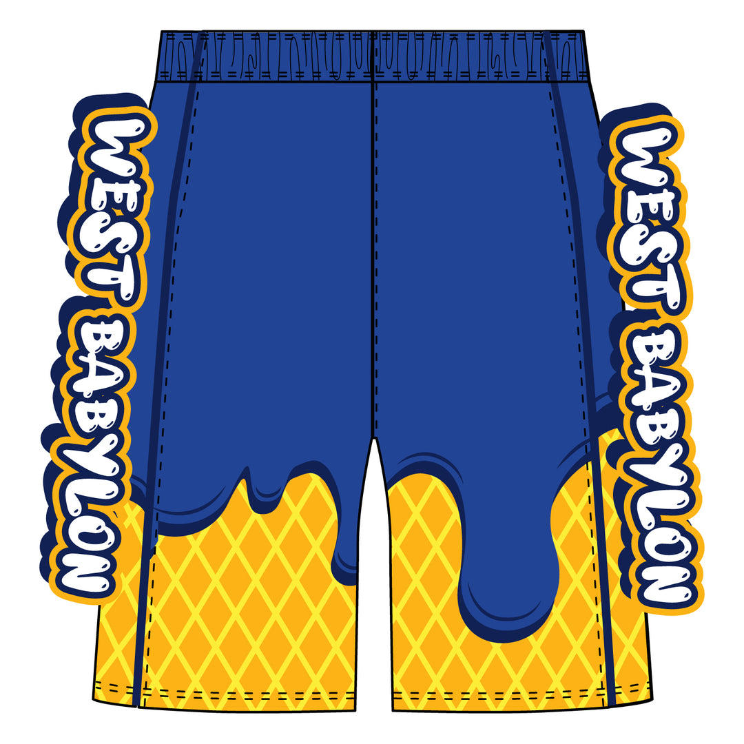 Boys & Mens West Babylon Eagles Ice Cream Drip Short - 2 lengths!