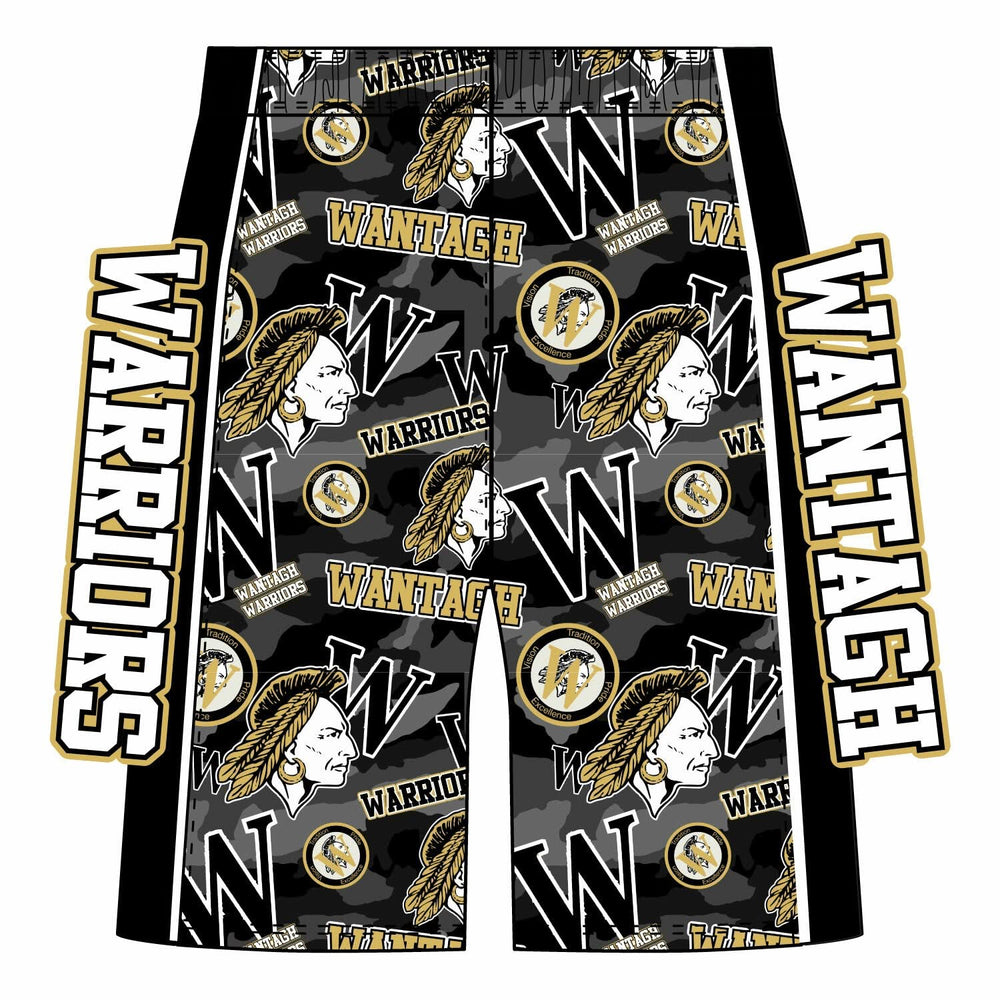 Boys & Mens Wantagh Warriors Camo 7 inch (Boys) 8 inch (Mens) Short