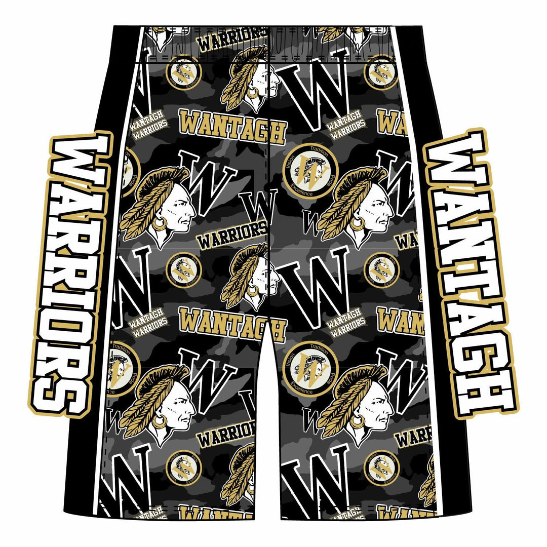 Boys & Mens Wantagh Warriors Camo 5 inch Short