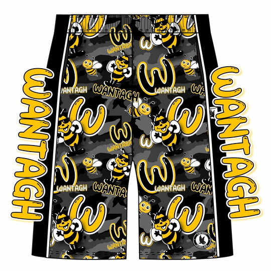 Boys & Mens Wantagh Bees Camo 7 inch (Boys) 8 inch (Mens) Short