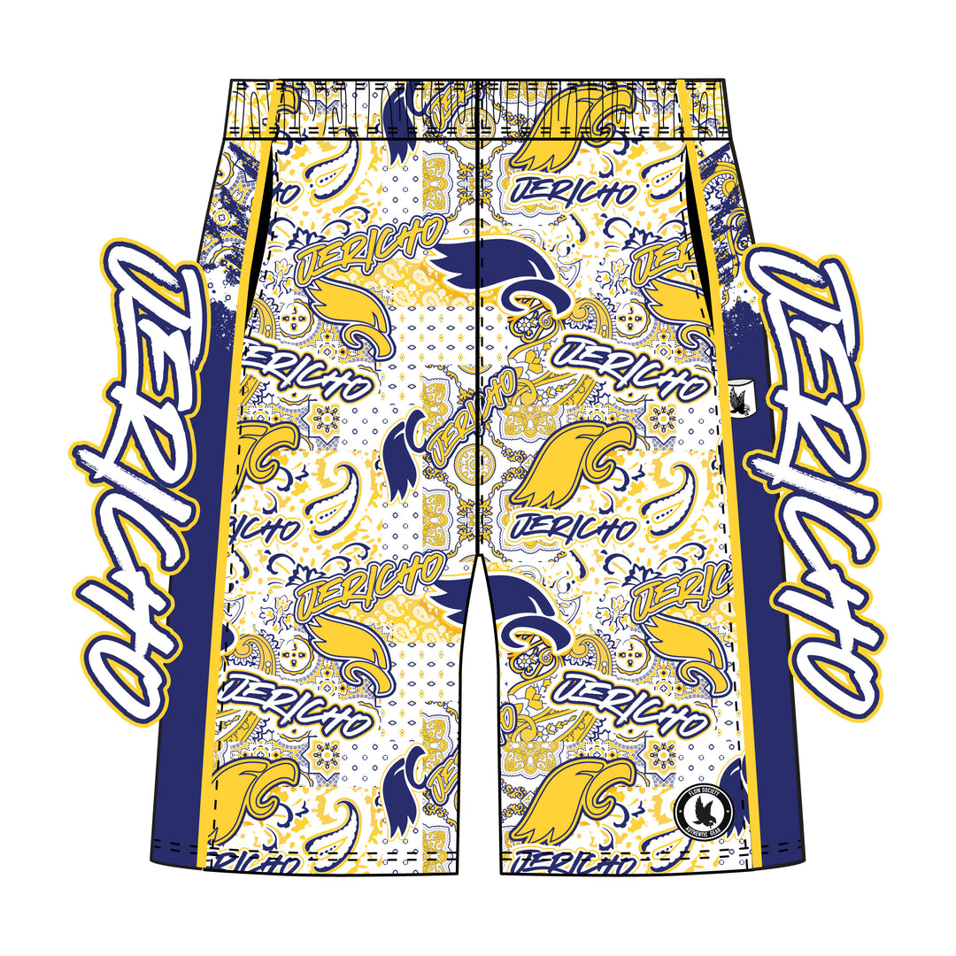 Boys (7 inch) & Mens (8 inch) Jericho Jayhawks Paisley Short - 2 colors!