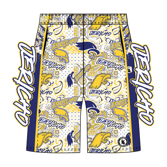 Boys (7 inch) & Mens (8 inch) Jericho Jayhawks Paisley Short - 2 colors!