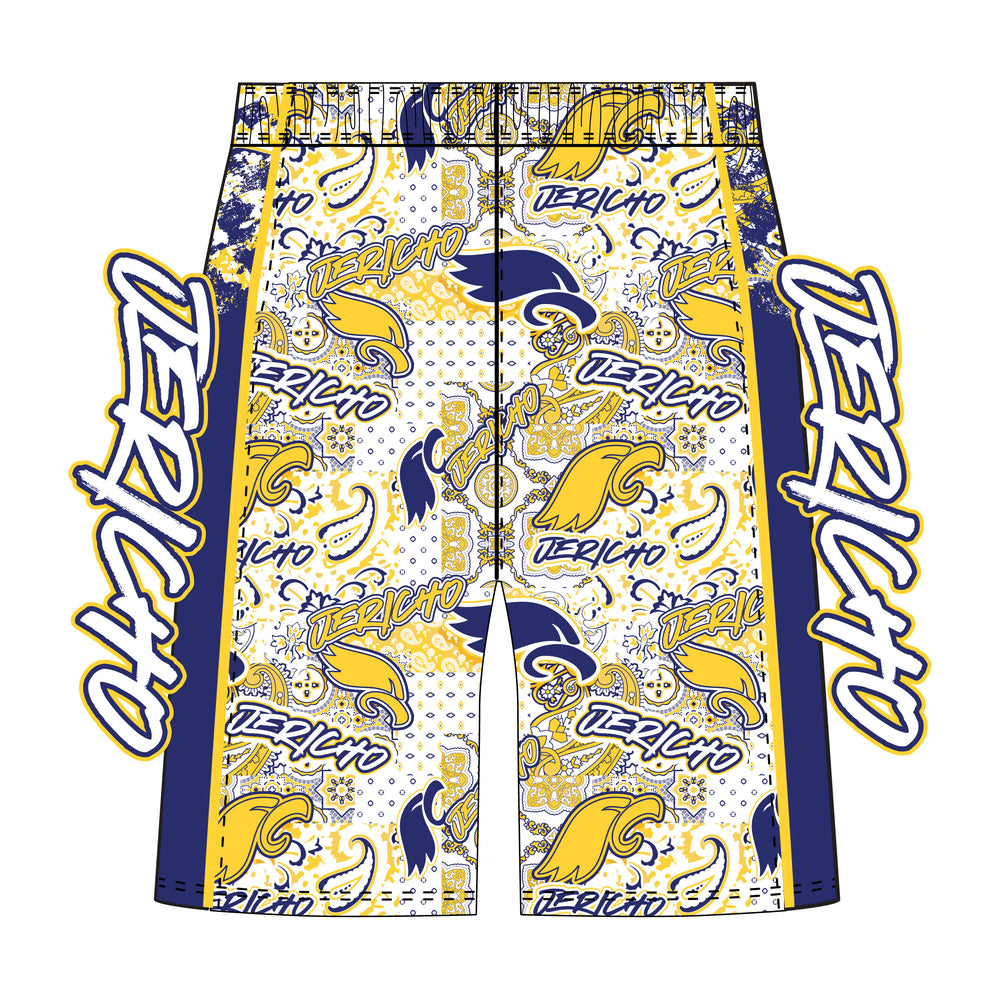 Boys & Mens Jericho Jayhawks Paisley 5 inch Short - 2 colors!