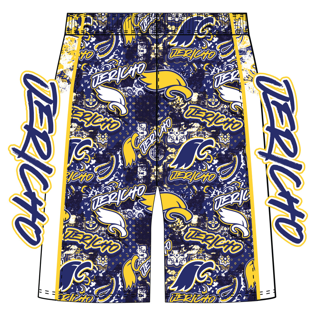 Boys (7 inch) & Mens (8 inch) Jericho Jayhawks Paisley Short - 2 colors!