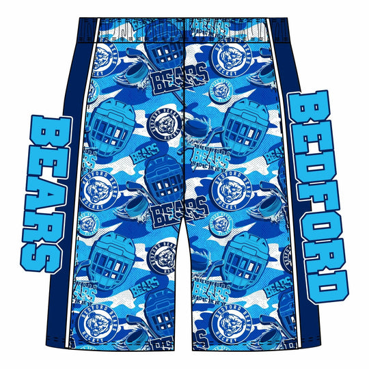 Boys & Mens Bedford Bears Hockey Camo Short Mid-length