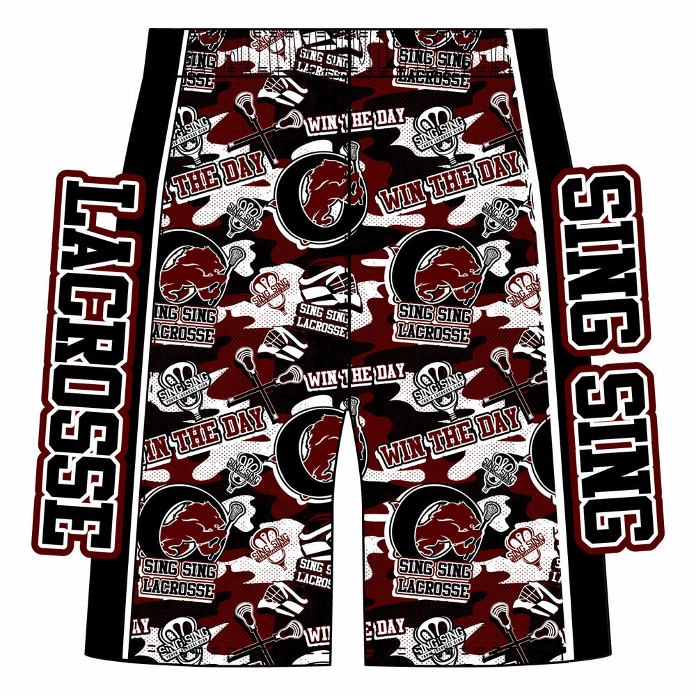 Boys & Mens Sing Sing Lacrosse Camo Short Mid-length
