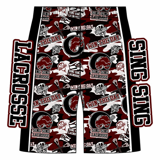 Boys & Mens Sing Sing Lacrosse Camo Short Mid-length