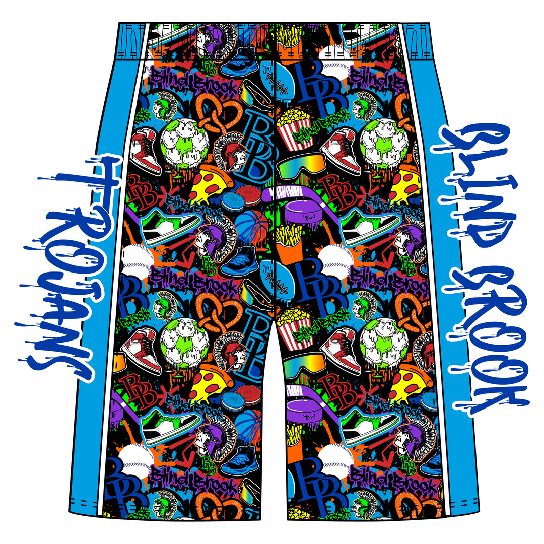 Boys & Mens Blind Brook Graffiti Splatter Short - 2 lengths!