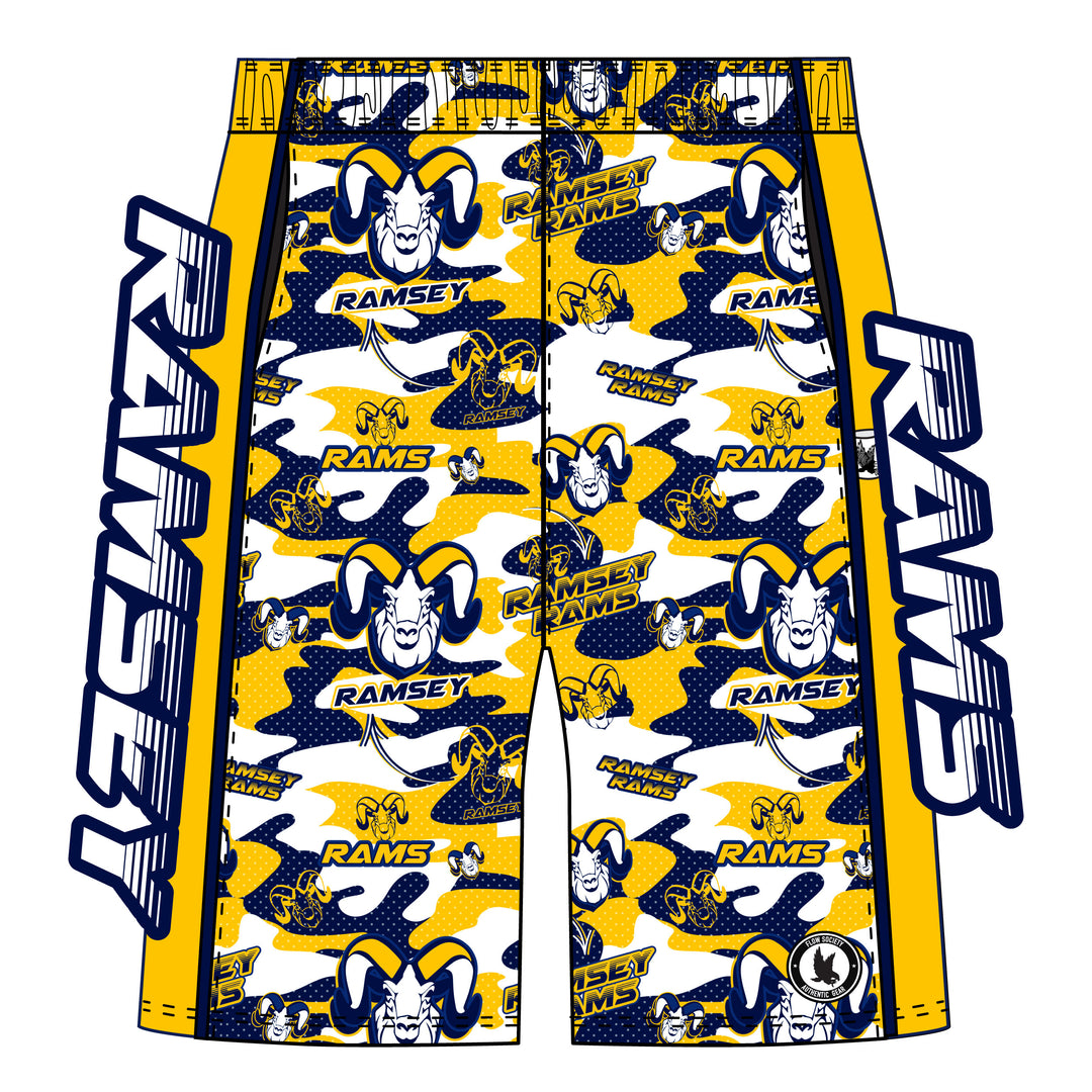 Boys (7 inch) & Mens (8 inch) Ramsey Rams Camo Short - 2 colors!