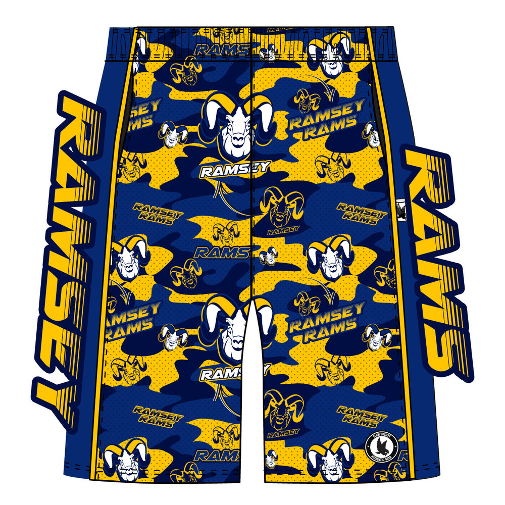 Boys (7 inch) & Mens (8 inch) Ramsey Rams Camo Short - 2 colors!