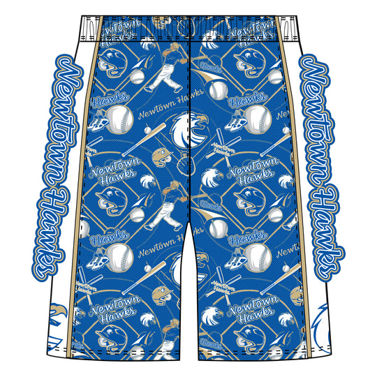 Boys & Mens Newtown Hawks Baseball Short