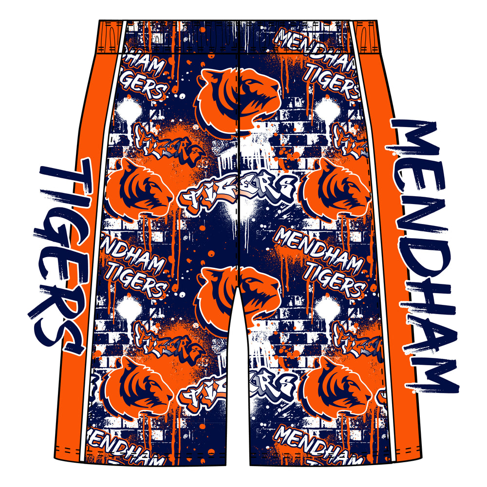 Boys (7 inch) & Mens (8 inch) Mendham Elementary Tigers Graffiti Short