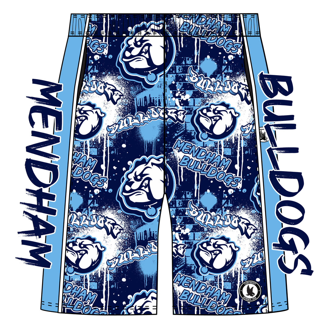 Boys (7 inch) & Mens (8 inch) Mendham Middle School Bulldogs Graffiti Short