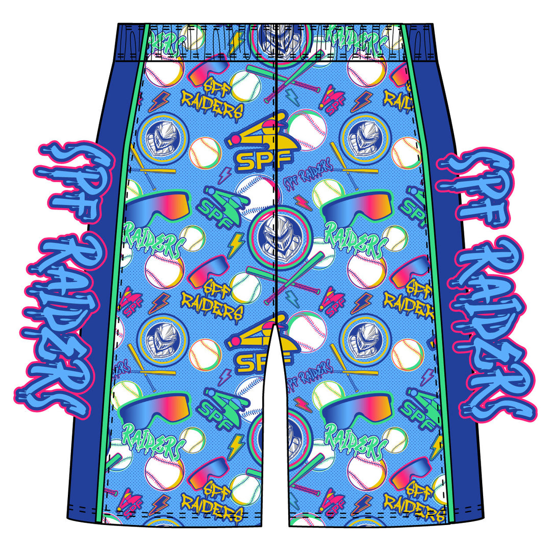 Boys & Mens SPF Raiders Graffiti Short - 2 lengths!