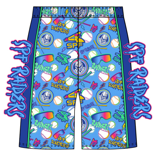 Boys & Mens SPF Raiders Graffiti Short - 2 lengths!